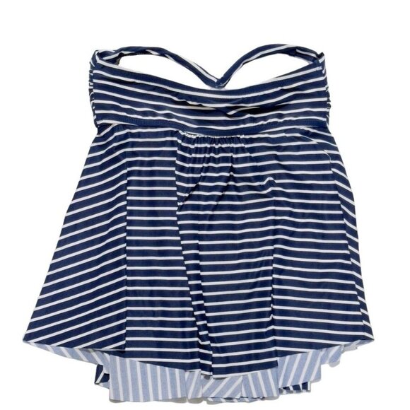 GAP Women's Swimsuit Tankini Top Nylon Blue White Striped Pattern Size S - Picture 7 of 9
